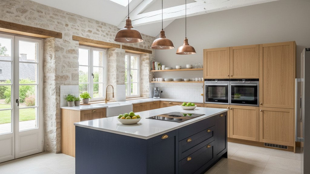 Quartier résidentiel à Quéven avec maisons individuelles et espaces verts