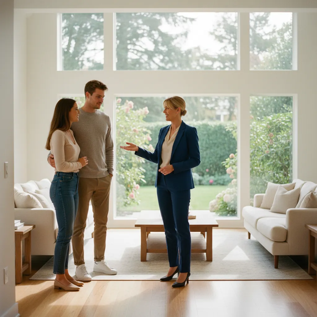 Visite accompagnée d'une maison à vendre à Brandérion