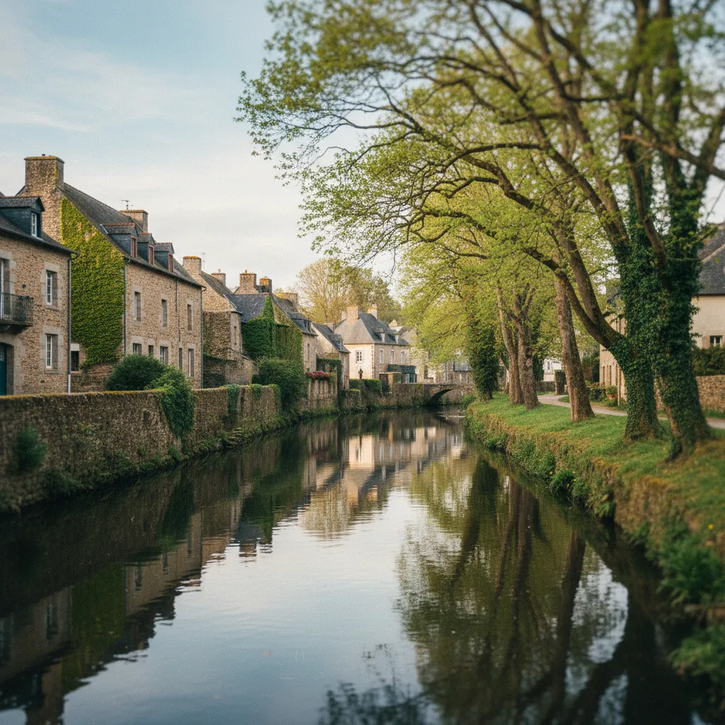 La rivière du Scorff traversant le bourg de Pont-Scorff, un cadre naturel prisé des acheteurs
