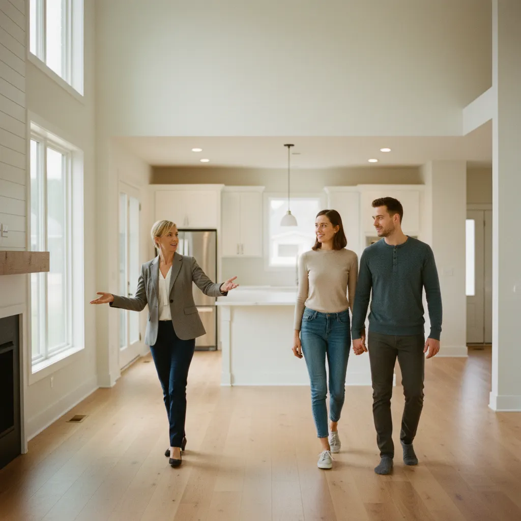 Visite d'une maison rénovée à Vannes avec une agente immobilière
