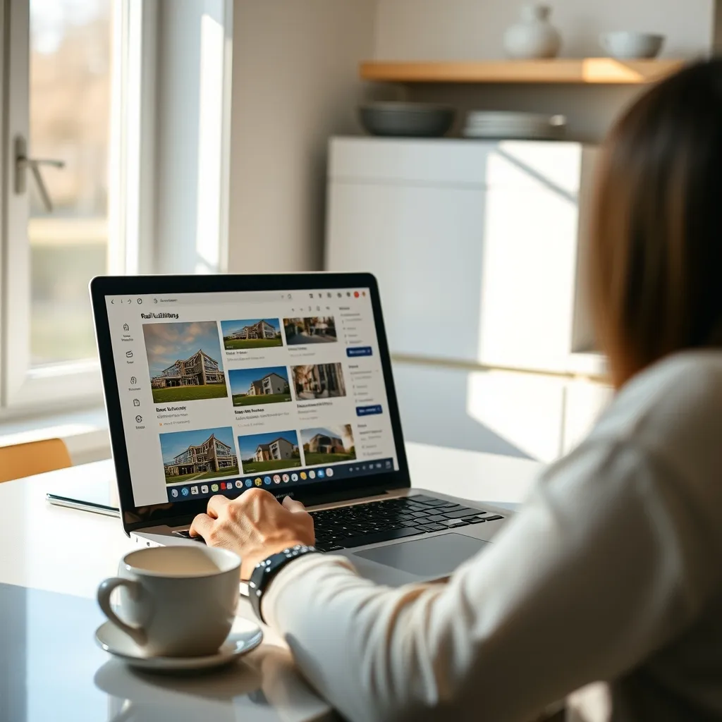 Recherche d'annonces de terrains sur Le Bon Coin depuis un ordinateur portable