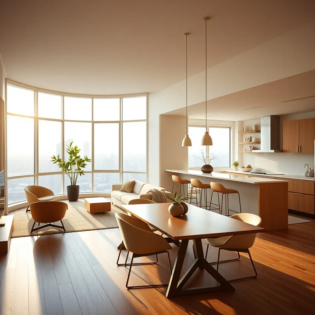 Intérieur lumineux d'un appartement neuf aux normes RE2020 dans les Hauts-de-Seine