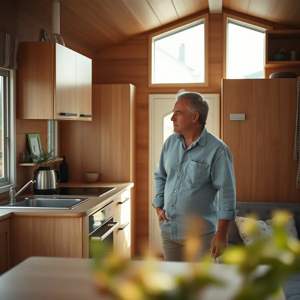 Visite et inspection de l'intérieur d'un mobil-home avant achat