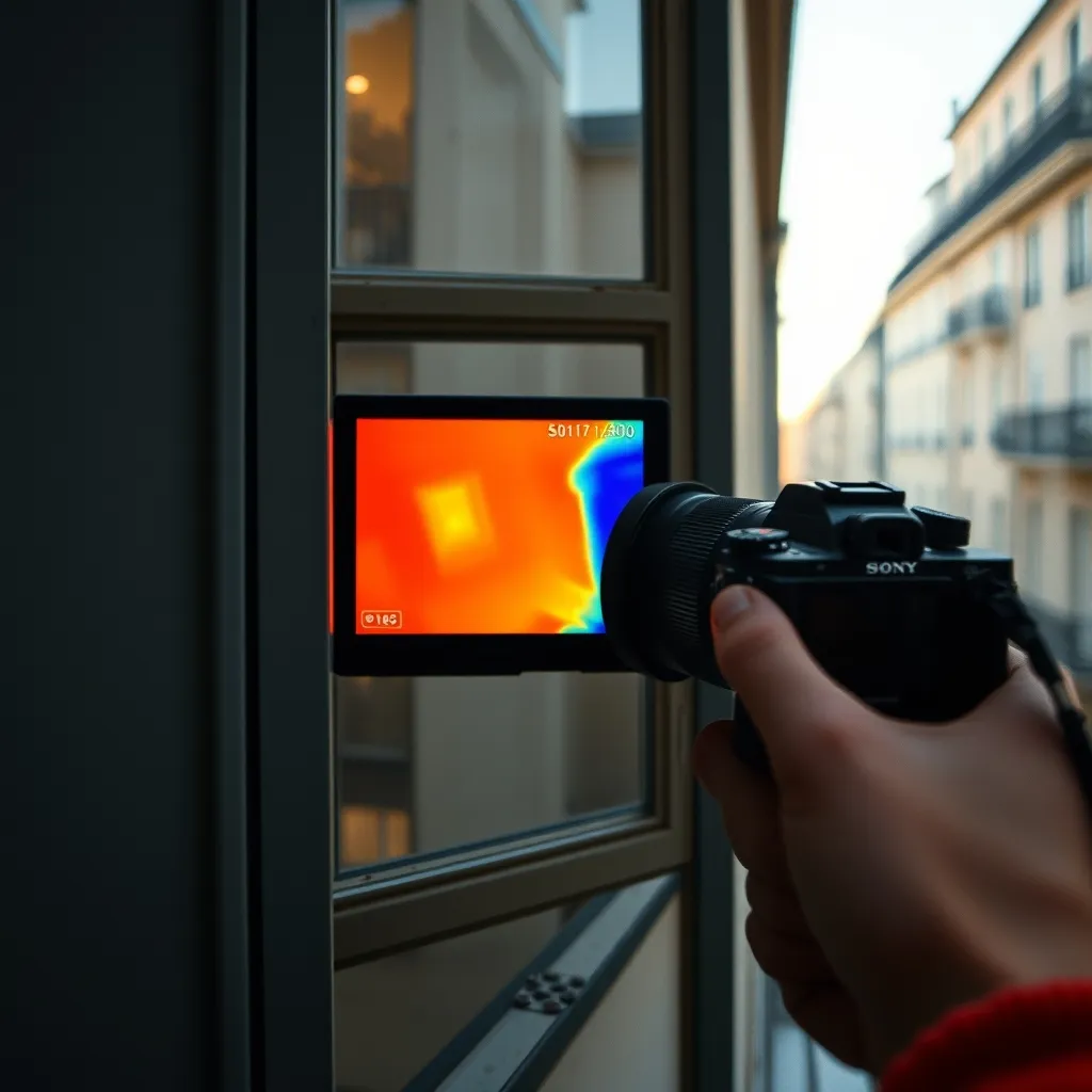 La caméra thermique révèle les déperditions de chaleur lors du diagnostic énergétique