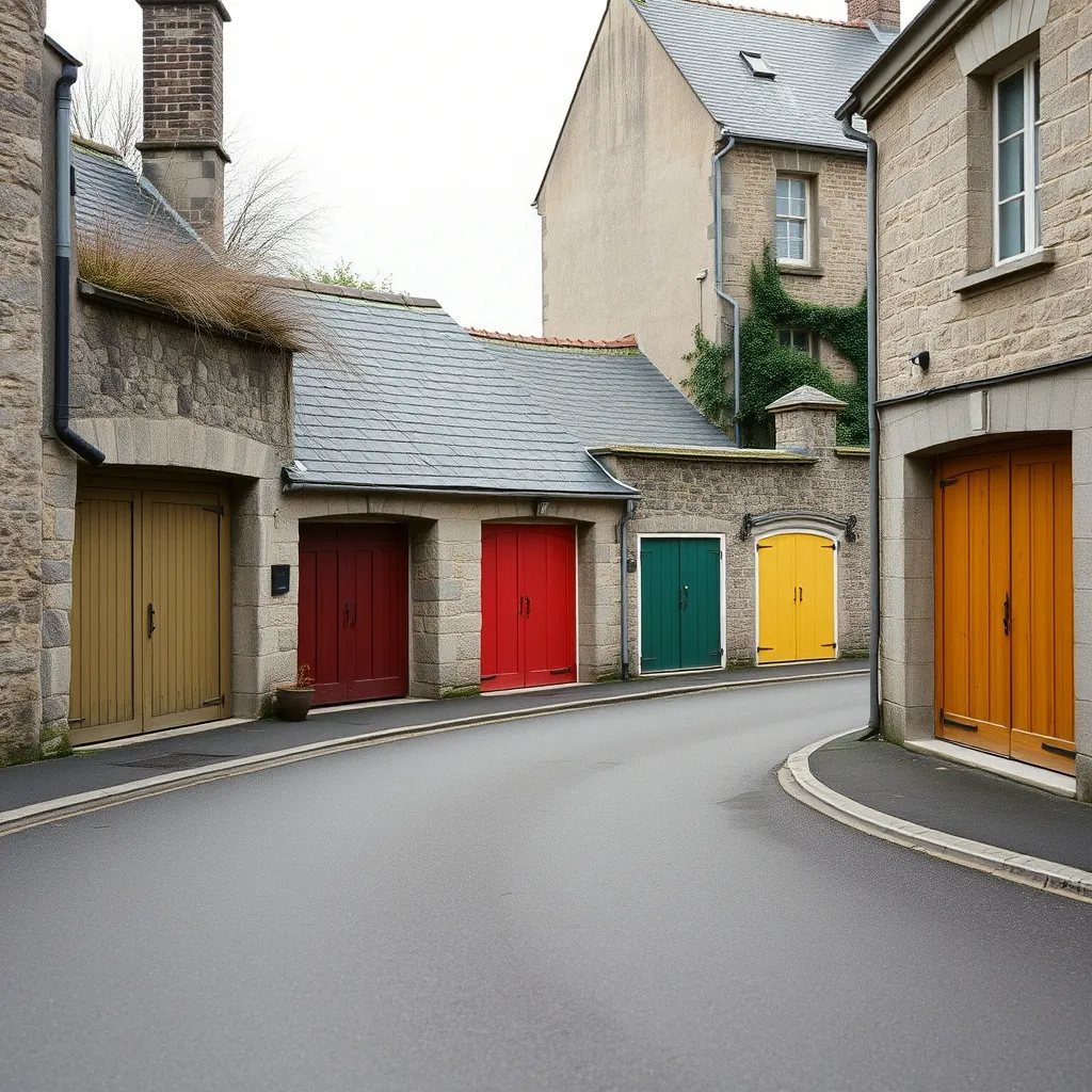 Des garages non attenants dans une commune bretonne, chacun soumis à sa propre taxe foncière