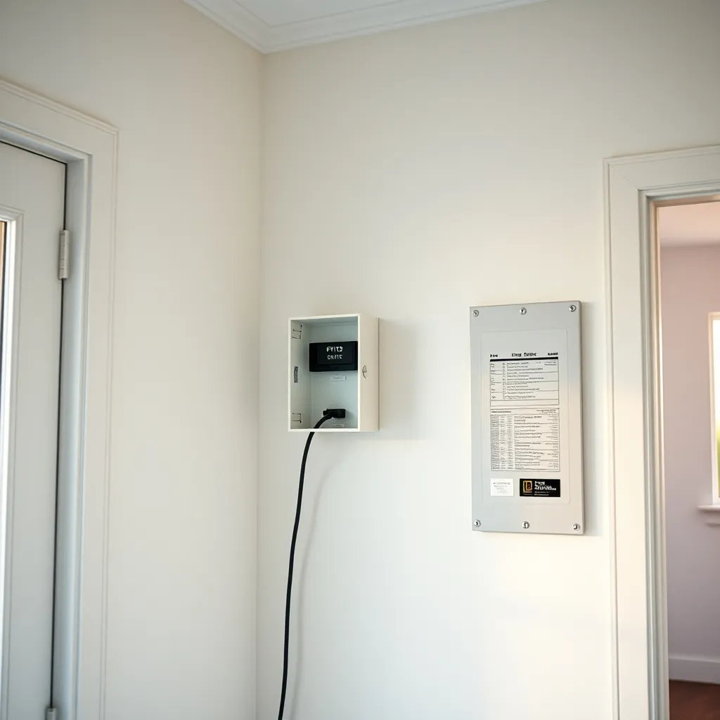 La prise terminale optique est installée à proximité du tableau électrique