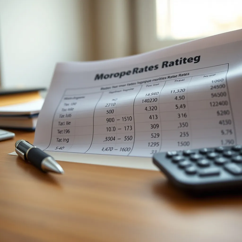 Comparaison des grilles de taux immobiliers entre établissements bancaires